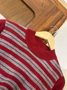 Cozy Striped Mock Neck Sweater