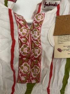 Striped Kaftan Tunic with Tassels