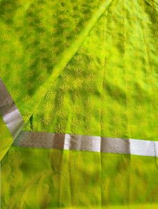 Parrot Green Saree