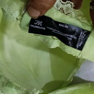 Green Lace Bra