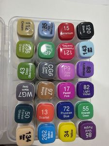 24 Colors Twin-Tip Markers Set