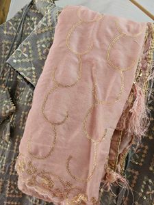 Grey &amp; Pink Lehenga Choli Set