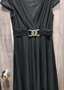 Little Black Dress With Sequin Detailing