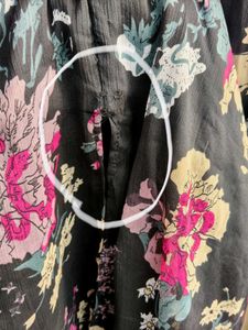 Black Floral Print Dress 💐🛒