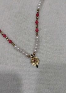 Beaded Heart Pendant Necklace