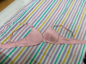 Pink Bra with Heart Detail