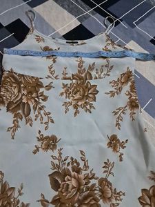 Floral PRINT  One Piece Dress Imported Fabric