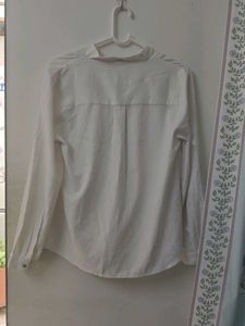 Elegant White V-Neck Blouse