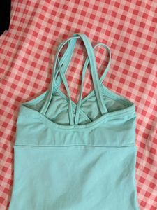 Light Blue Criss-Cross Tank Top
