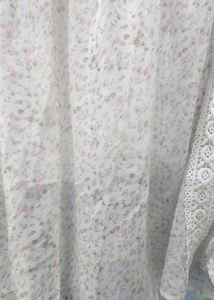 Sheer Floral Print Peplum top