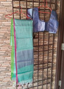 Tissue Saree With Ganga Jamuna Bordee
