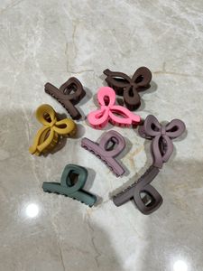 Cute Matte Hair Claw Clips - Set of 8