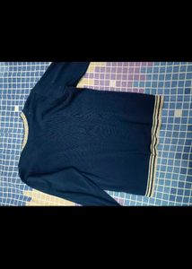 Navy Blue Embellished Full sleeve Top