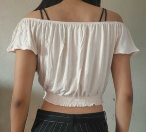 Off-Shoulder Off-White Top