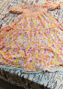 Tiered Floral Print Dress