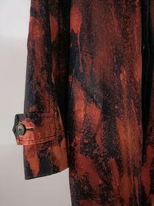 Red Black Trench Coat
