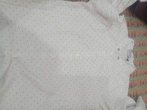 women's White Polka Dot Shirt