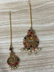 Colorful Maang Tikka Set