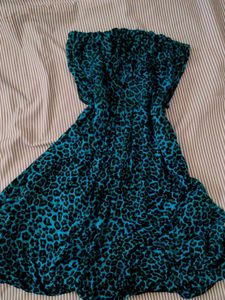 y2k animal print tube top