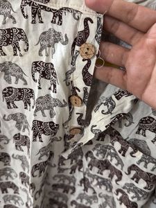 Stylish Elephant Print Kurta