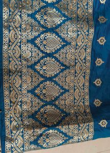 heavy Banarasi silk dupatta