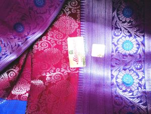 new silk saree with kurti