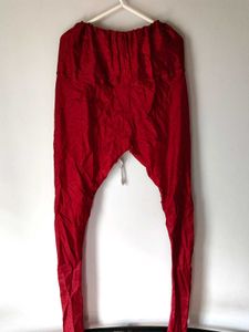 Red Embroidered Girls' Anarkali Suit