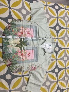 Botanical Print Button-Down Shirt