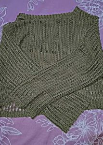 🥵💕✨Olive Green Knitted Sweater