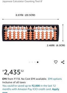 Japanese Counting 🧮 Abacus Imported