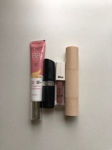 Pond's BB Cream , blur lip tint , rimmel lipstick
