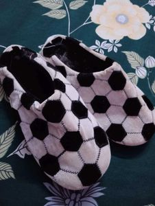 football themed bathroom slippers