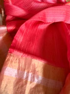 Pure Tussar Silk Multishade Saree
