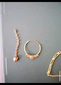 6.Gold Plated Hand Bracelet with Stones