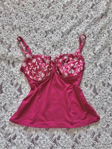 Fuchsia Embroidered Camisole Top