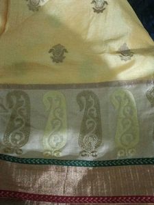 Elegant Yellow Embroidered Saree