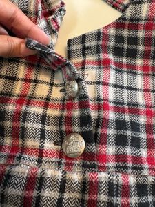 Plaid Halter Dress with Lace Trim