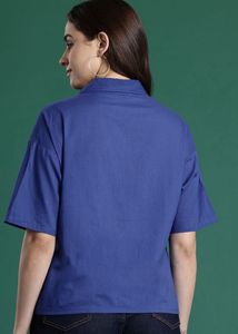 Stylish Blue Button-Down Shirt