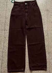 Brown Wide Leg baggy Jeans