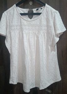 White Broderie Anglaise Top