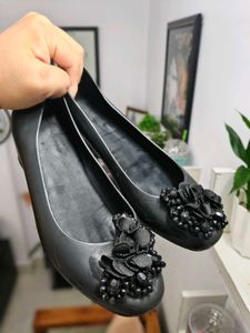 Elegant Black Embellished Heels