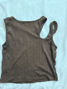 Ribbed Cut-Out Tank Top