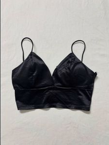 Black Satin Camisole Top