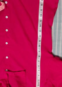 Vibrant Pink Button-Up Shirt for women
