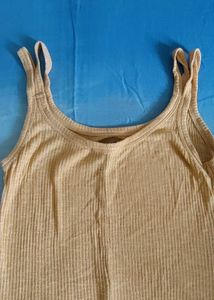 set of two yellow and Red Ribbed Tank Dress