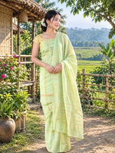 Light Green beautiful dokhina set