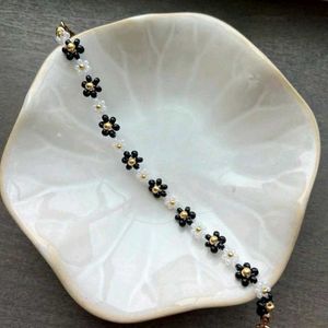 Handmade Beaded Flower Bracelet