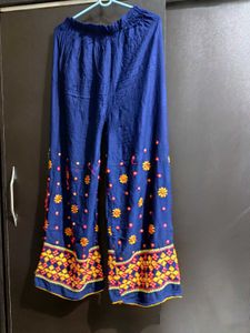 Embroidered Palazzo Pants