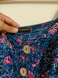 Blue Floral Button-Up Sundress