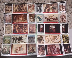 54 different painting stamps AJMAN STATE